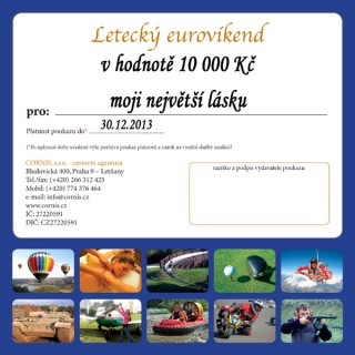 eurovíkendy víkendové pobyty vánoční dárek
