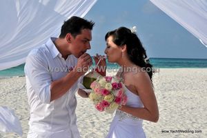 svatba a svatební cesta na Maledivách