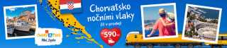 RegioJet - Chorvatsko nočními vlaky v prodeji