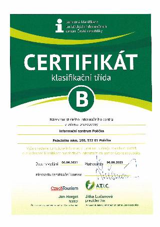 Certifikát  2021 - 2023